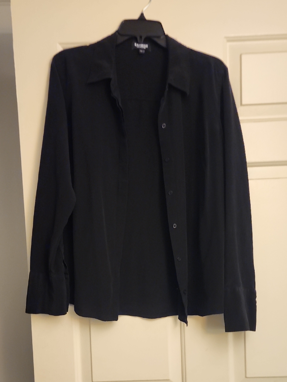 Express Women's Black Button-Down Shirt